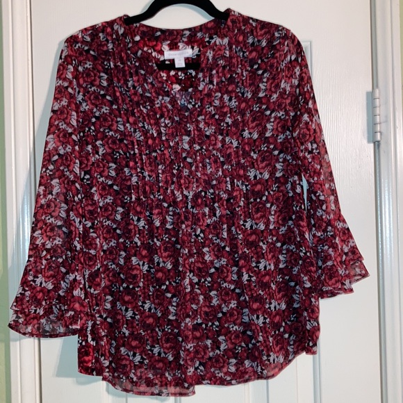 Charter Club / Floral Top / Size Petite Medium / EUC - Picture 3 of 11